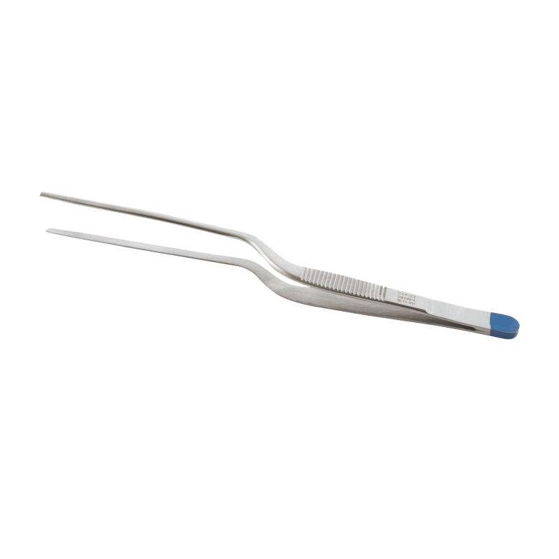 Pinzette nach Jansen, bajonetteförmig, gebogen, 160 mm,  mit Markierung, (Ohrenpinzette) einzeln steril verpackt