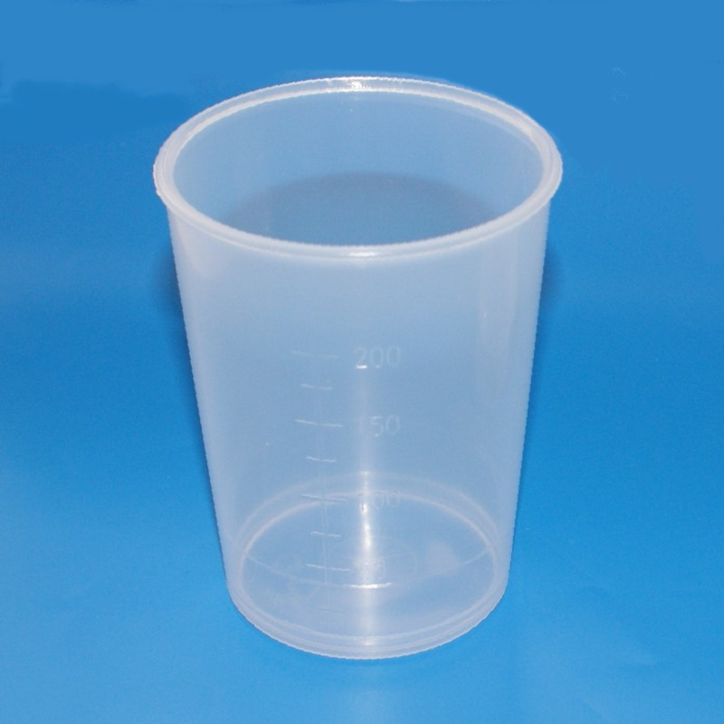 Schnabelbecher Kunststoff, transparent, 250 ml, graduiert, spülmaschinenfest